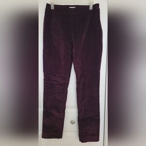 J Jill micro corduroy pants size 4  burgundy